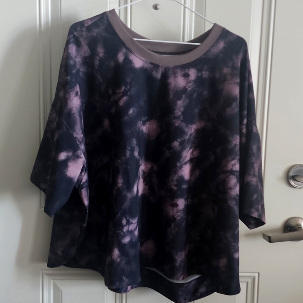 Oversized tie-dye rayon shirt
